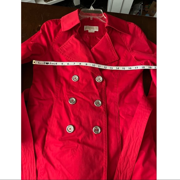Michael Michael Kors, red double-breasted, trenchcoat size small - Picture 3 of 5